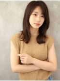 大人可愛い大人美人ふんわりカール小顔カットショコラアッシュ