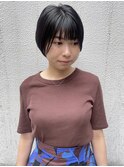 【morio池袋】黒髪バングあり大人ショートスタイル＊