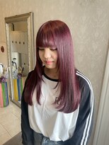 ヘアスタジオ アルス 御池店(hair Studio A.R.S)&nbsp;韓国風レイヤー×カシスピンクカラー10代20代顔まわりブリーチ