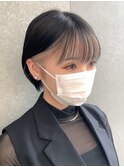 前髪インナーカラーショートホワイトベージュ！