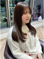 ファースト 仙台店(first) ラベンダーベージュ × レイヤーカット