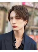 ワックスなしナチュラルシースルーセンターパートフェザーパーマ