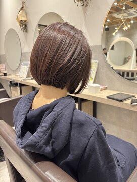 トマト(TOMTO) 【RYOHEI】切りっぱなしボブ_酸性ストレート_縮毛矯正