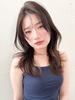 ビーチ(BEACH)&nbsp;柔らかベージュロングレイヤーかきあげバング