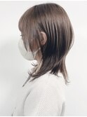 【morio原宿】ウルフカット マッシュウルフ グレージュ