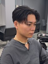 リッチブランドアンドコー(Rich Brand&Co)&nbsp;センターパートツイストスパイラルパーマメンズマッシュパーマ