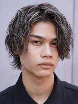 レタッチバイフィフス(RETOUCH by fifth)&nbsp;波巻きパーマメンズマッシュセンターパートツイストパーマウルフ