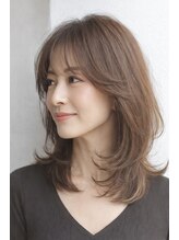 大人ミディアム　白髪ぼかし　脱白髪染めハイライト40代50代60代