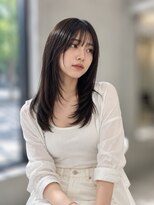 インク サカエ(inq sakae) 髪質改善/ダークブラウン/顔まわりレイヤー/ハッシュカット