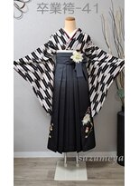 きものサロン すずめ屋&nbsp;レンタル卒業袴-41　矢絣黒　（袴、帯色変更可）