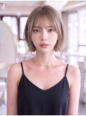 韓国レイヤーボブ＊シアーバング＊グレージュ【ハバナ渋谷】