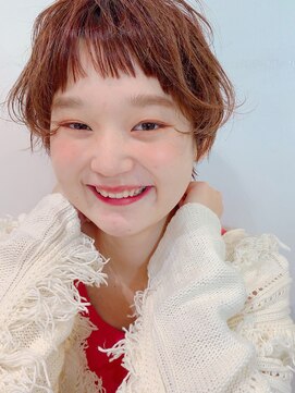 ディッセンバー 渋谷(December) 『December』ショートバングショートにピンクベージュ