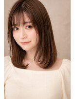 モッズヘア 上尾西口店(mod's hair)&nbsp;ピンクベージュxワンカール♪前下がりセミディY上尾20代30代40代