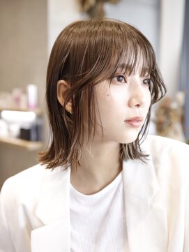 エムスラッシュ みなとみらい馬車道店(M SLASH) M.SLASH馬車道/ストレートボブ/外ハネ/シースルーバング