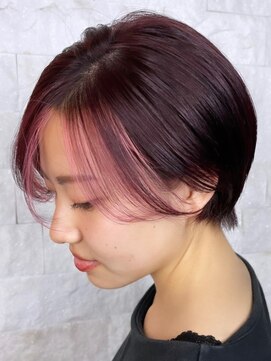 アース 青葉台店(HAIR&MAKE EARTH) フェイスフレーミング×ホワイトピンク