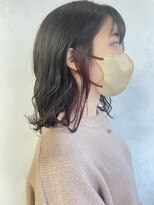 フランチェスカドットボブ(francesca.bob)&nbsp;外ハネロブ×ピンクイヤリングカラー【渡辺俊弥】梅田