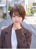 20代30代40代◎小顔ショートボブショコラアッシュふんわりカール