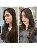 吉武満里奈20代30代40代2wayバング韓国ミディアムセミディ