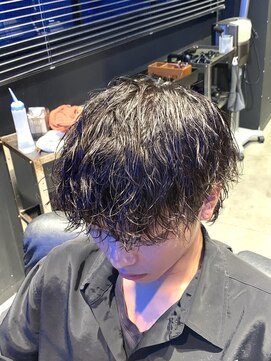 メンズフィール 南森町(MENS FEEL) スペインカール/スパイキーショート/ブルーブラック/南森町