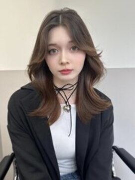 ジーナ 池袋(Zina) 髪質改善＊秋色ブラウンウェーブミディアム＊美髪【Zina池袋】