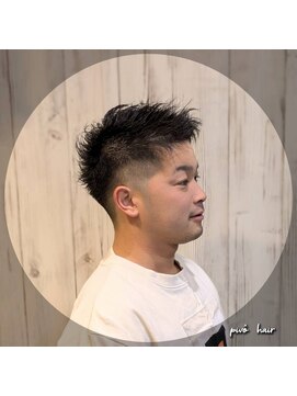 ピヴォヘアー(pivo hair) メンズカット　アップバングショート