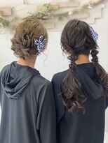 ヘアセットサロンエッジ(Edge)&nbsp;お友達と一緒にお祭りヘアセット