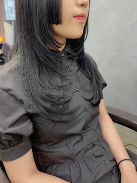 ペイププロドアイコン 博多(Peyp prod ICON) 黒髪スタイル韓国レイヤー 姫カット ハッシュカット