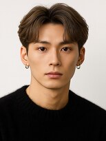 セプト 博多(SEPT.)&nbsp;アッシュベージュ センターパート 韓国パーマ フェザーパーマ