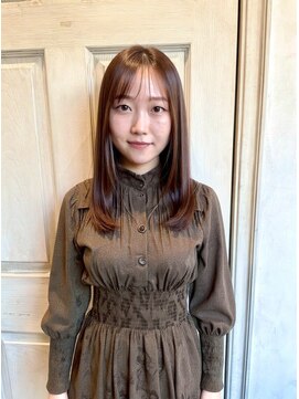 アロマヘアルーム 横浜店(AROMA hair room) 小顔/ココアベージュ/セミロング/シースルーバング/美髪/内巻き