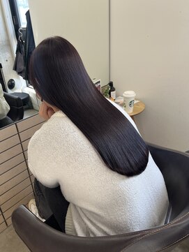 カシビ(kashibi) ブリーチなしラベンダー　髪質改善　縮毛矯正　艶髪　ロング