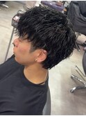 大分シャドウパーマメンズマッシュ波巻きパーマツイストパーマ