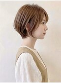 ナチュラルマッシュショート顔周りカット