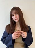 マロンブラウンカラー&大人ワンカールスタイル