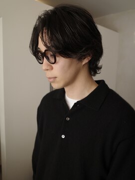 アンフェインド02(UNFEIGNED 02) ウルフ/MEN’S/リバースセンターパート/ニュアンスパーマ