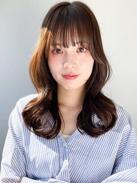 ナル バイ マグ 長野店(nalu BY MAG) 韓国風くびれヘア◎小顔前髪カット透明感カラーベージュカラー