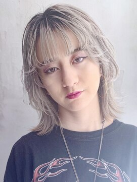 アルバム 銀座(ALBUM GINZA) 無造作ナチュラルボブ_ウェーブパーマフォギーベージュ_86826