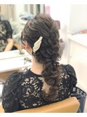 編みおろしヘア