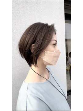 ザ キャンバス ミヤザキツネヒサ(THE CANVAS 宮崎恒久) 大人可愛い 20代30代40代前下がりショートボブ アッシュ basi