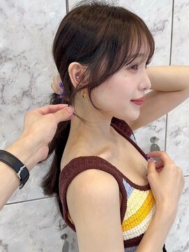 ルームバイシー 新宿(Loom. by Sea) 韓国風前髪×レイヤーカット【髪質改善/新宿/レイヤーカット】