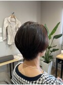 ショート+オレンジブラウンカラー