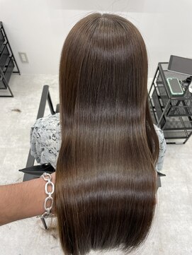 ディジョン(Dijon) 韓国顔まわりレイヤーカットグレージュオリーブベージュブラウン