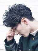 スパイラルパーマニュアンスパーマ刈り上げメンズマッシュパーマ