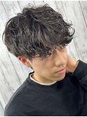 マッシュ×パーマ