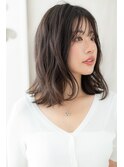 韓国風毛先パーマエアリーミディアムウェットヘアZ上尾30代40代