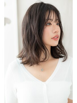 カバーヘア 上尾西口店(COVER HAIR) 韓国風毛先パーマエアリーミディアムウェットヘアZ上尾30代40代