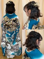 ヘアーメイク ツインズ(Hair Make TWINS)&nbsp;ショートボブの編み込みアレンジ