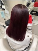 ブリーチなしダブルカラー レッド×髪質改善カラー