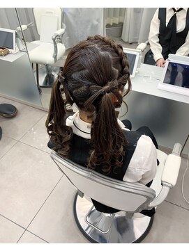 ピークヘア(PEAK HAIR) ヘアメ ☆ 量産型ヘアメ編みかちゅリボン