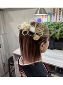 卒業式ヘアセット　着付け