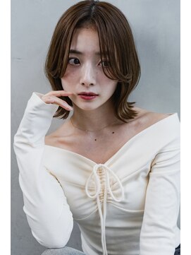 アリエッタ ギンザツー(ARIETTA GINZA2) 20代30代/大人ボブ/ニュアンスボブ/くびれボブ/透け感ベージュ